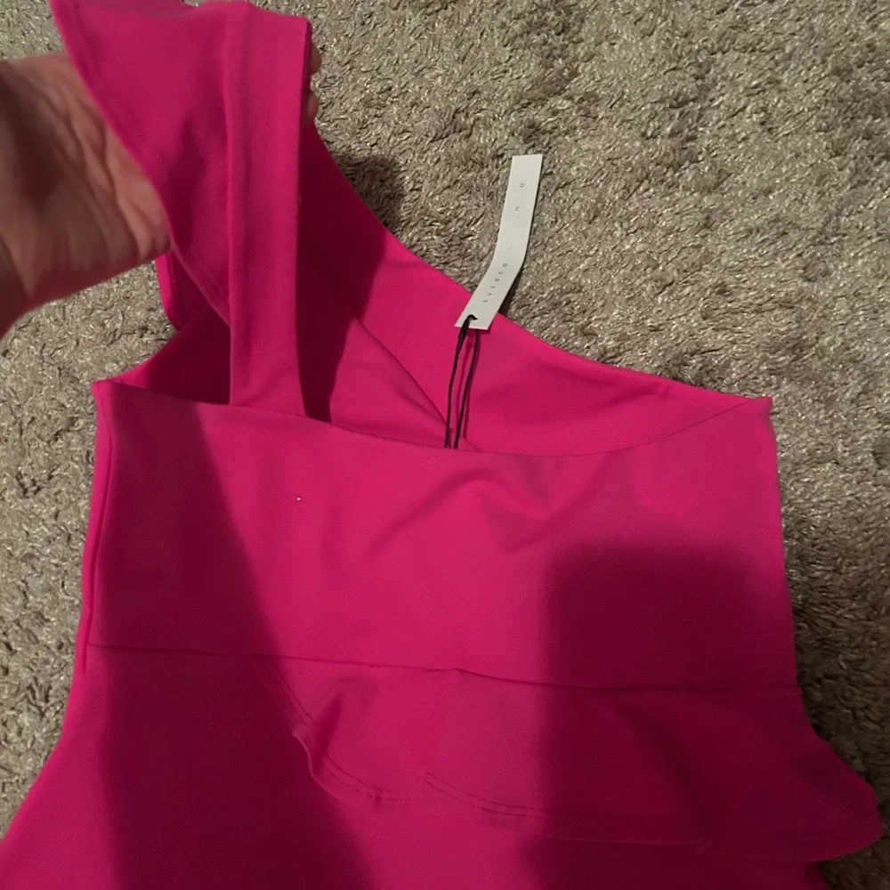 Susana Monaco Hot Pink One-Shoulder Dress - Picture 13 of 13